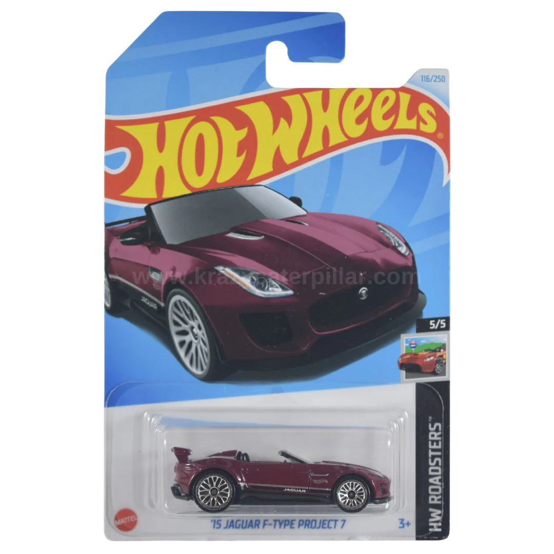 Hot Wheels Mainline L Case – HW Roadsters - '15 Jaguar F-Type Project 7 - HTD74 - Multicolor