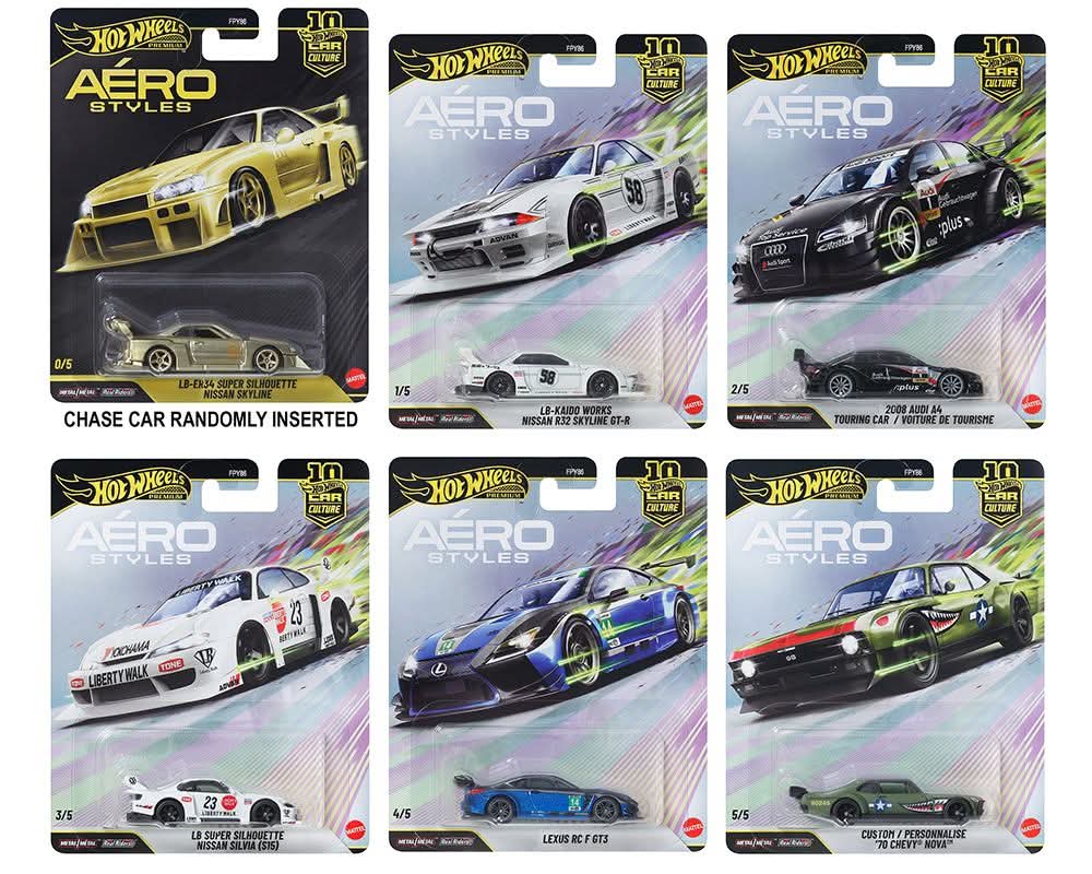 Hot Wheels Premium Car Culture Imported Edition: Aero Styles Assortment – 1:64 Die-Cast