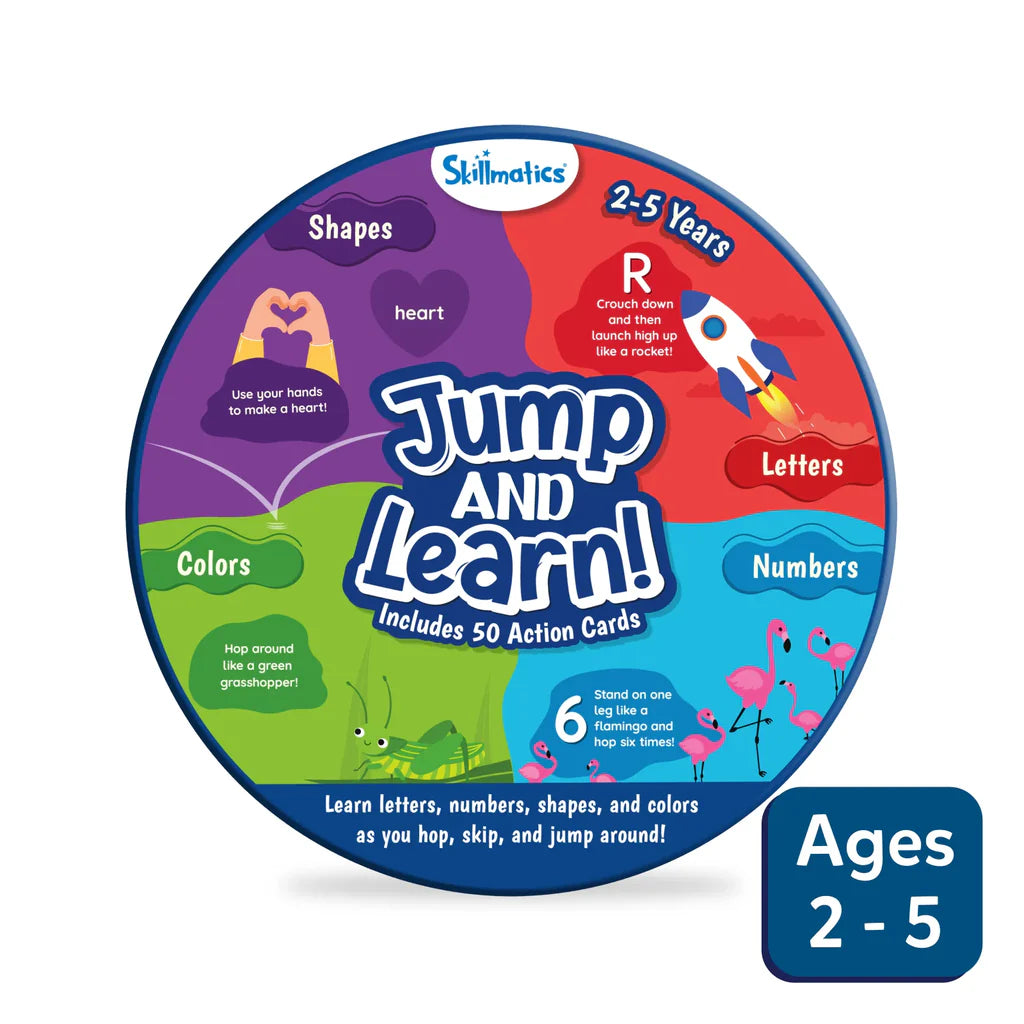 Skillmatics Jump and Learn - Flash Cards for Toddlers - Multicolor