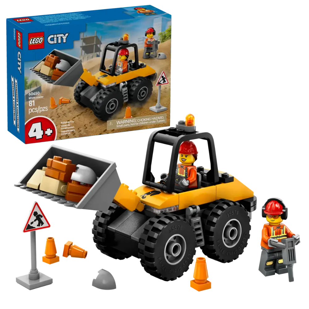 Lego 60450 City Yellow Construction Wheel Loader 81 Pieces Multico