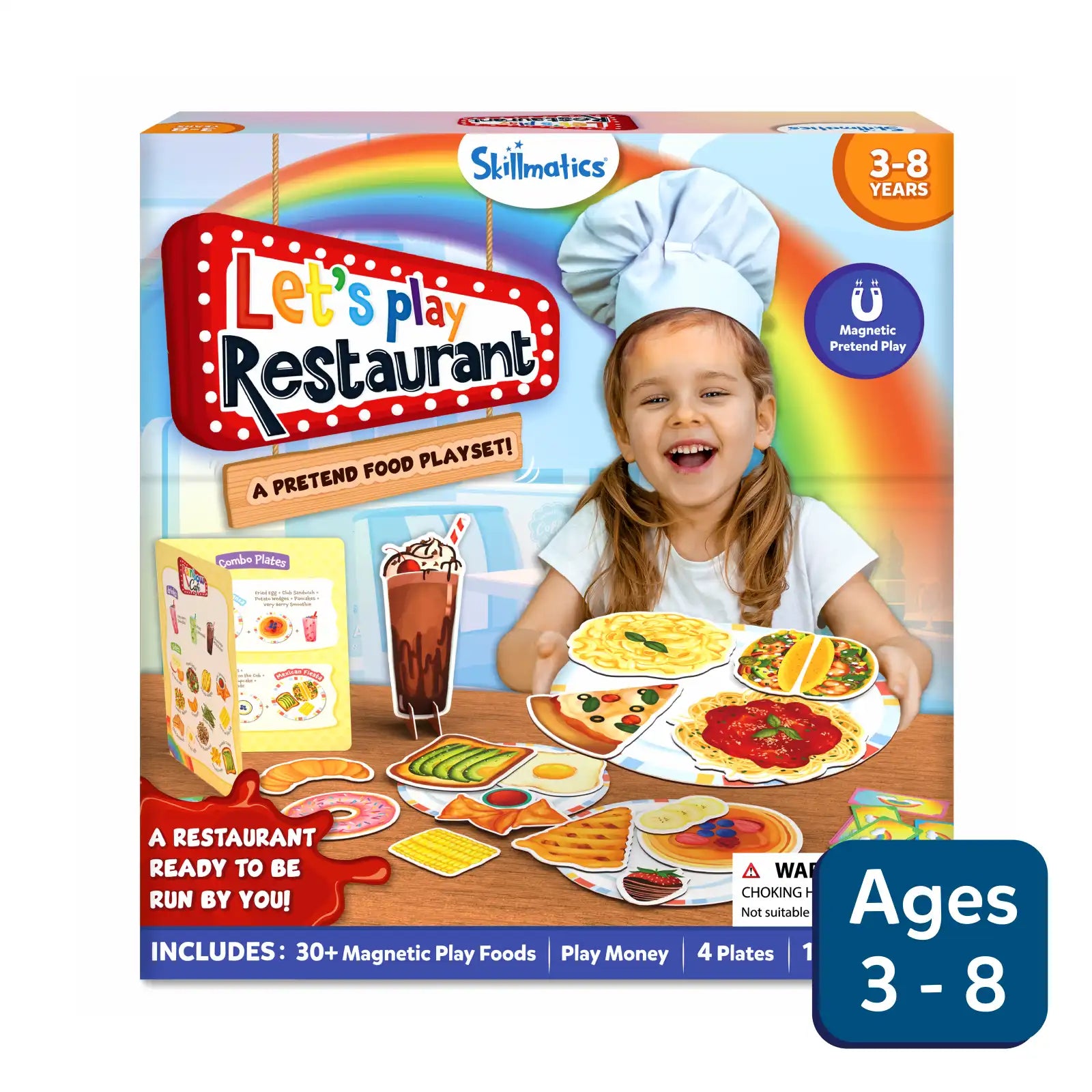 Let's Play Restaurant | Magnetic Pretend Play Set | Multicolor (Ages 3-8)