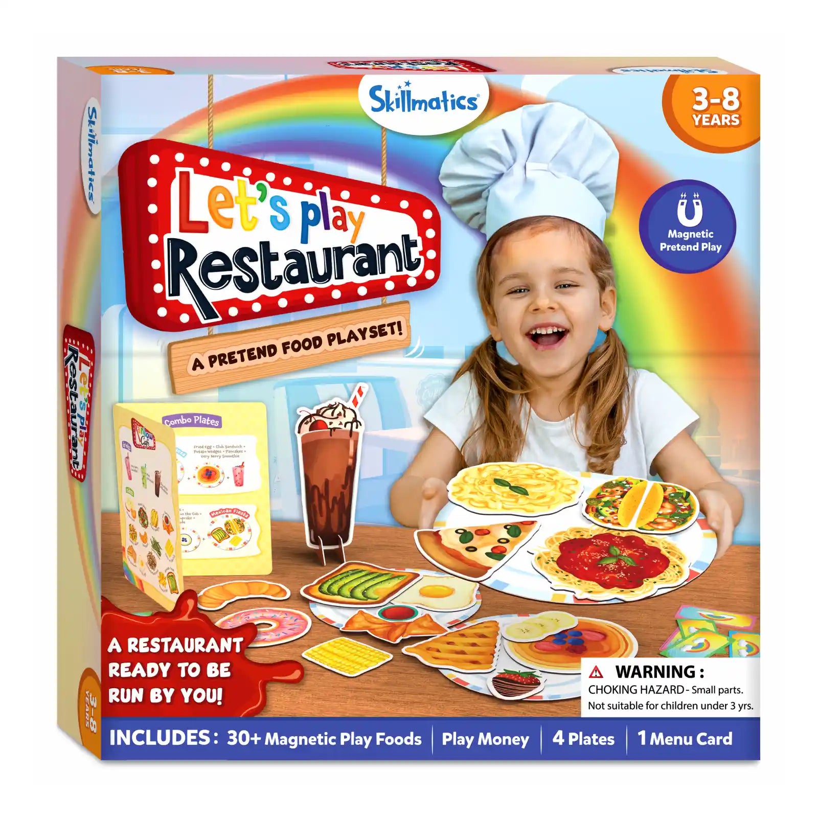 Let's Play Restaurant | Magnetic Pretend Play Set | Multicolor (Ages 3-8)