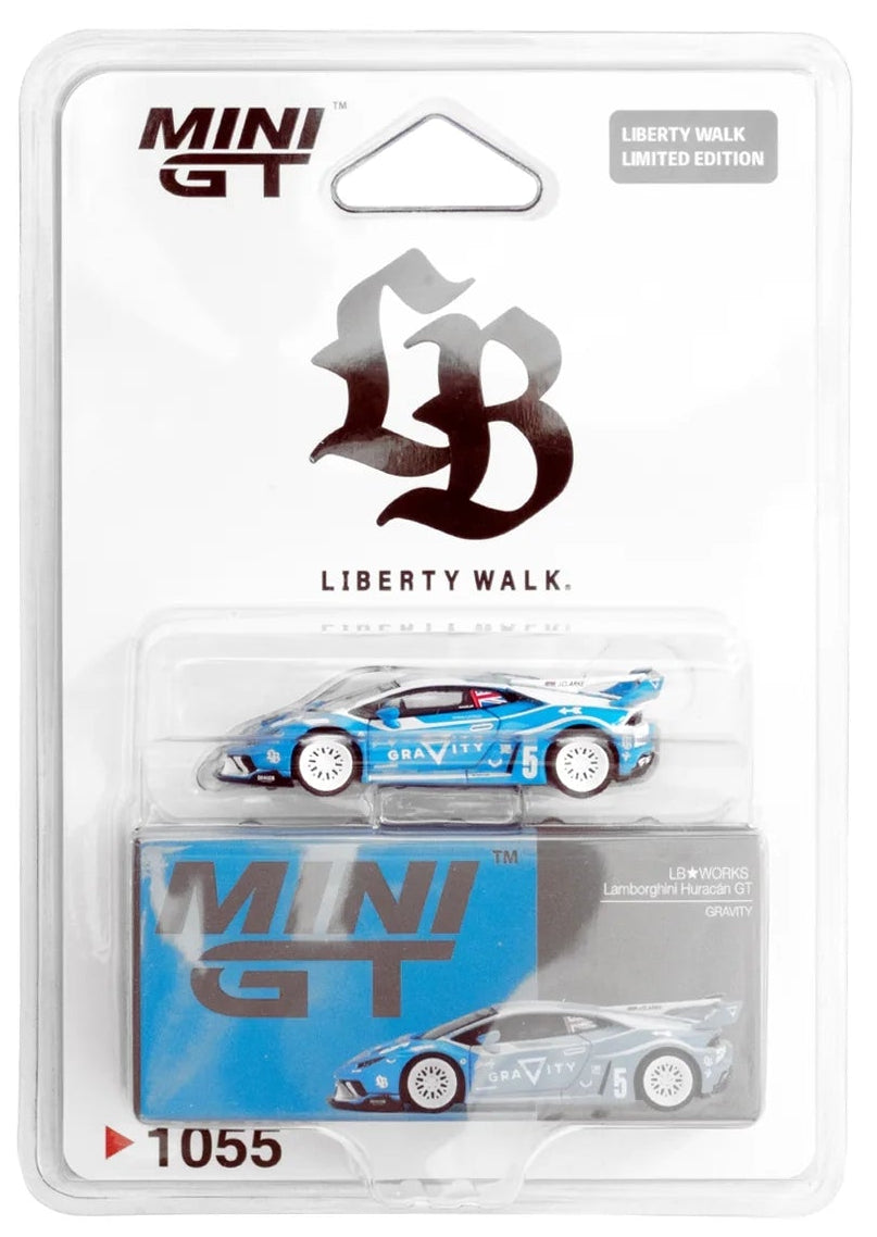 MINI GT Imported Premium - Blister Pack - LB Works Lamborghini Huracan GT - Gravity - #1055 - Liberty Walk Edition