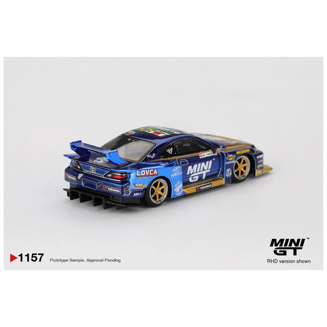 MINI GT #1157 Nissan Silvia S15 LB-Super Silhouette #555 Team MINI GT Liberty Walk 2025 Formula Drift