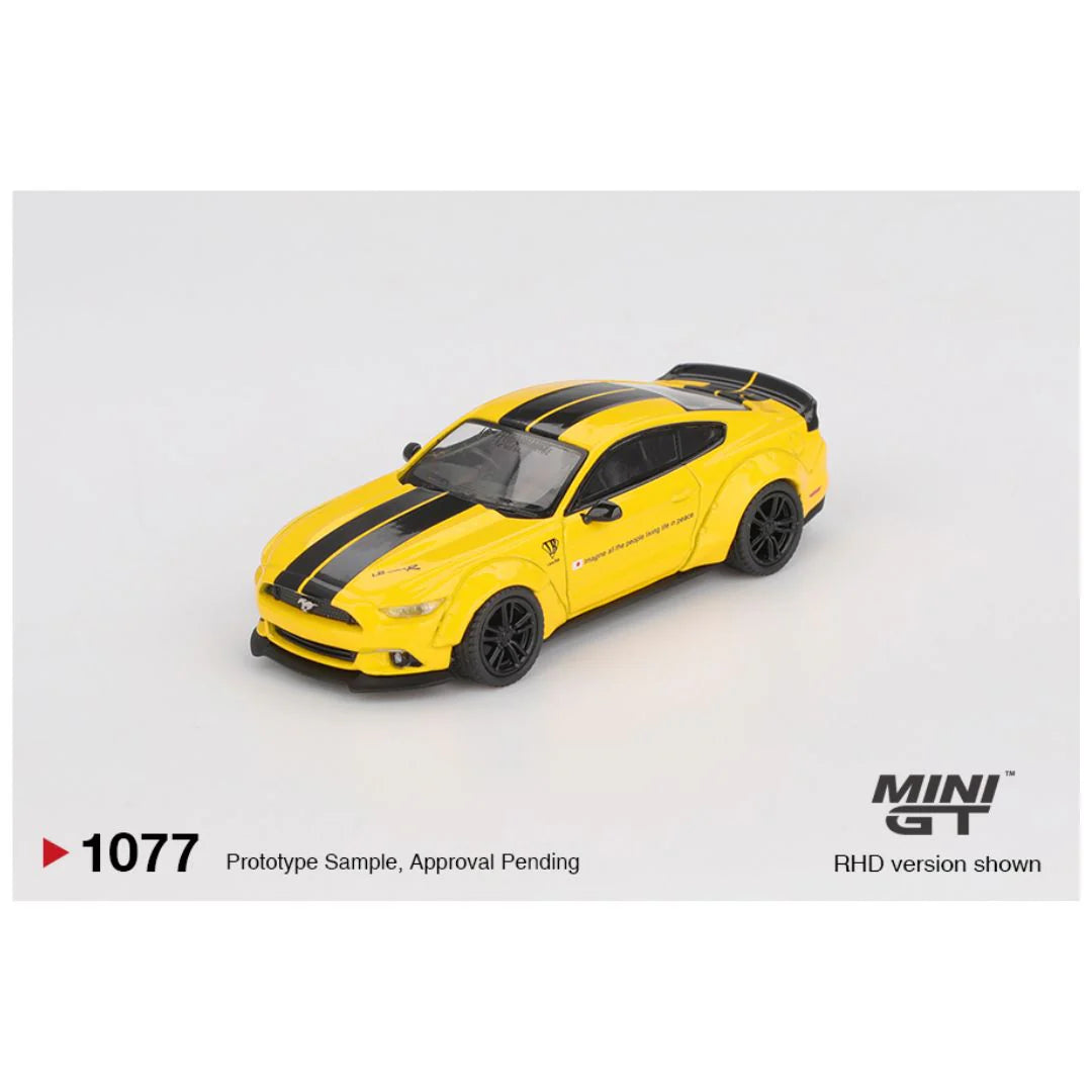 Mini GT #1077: LB-WORKS FORD MUSTANG Triple Yellow