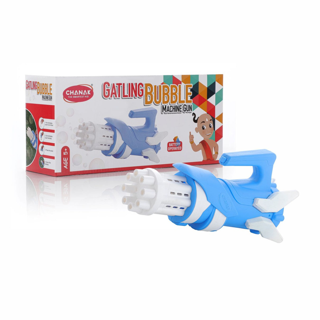 Chanak Gatling bubble gun - Multicolor