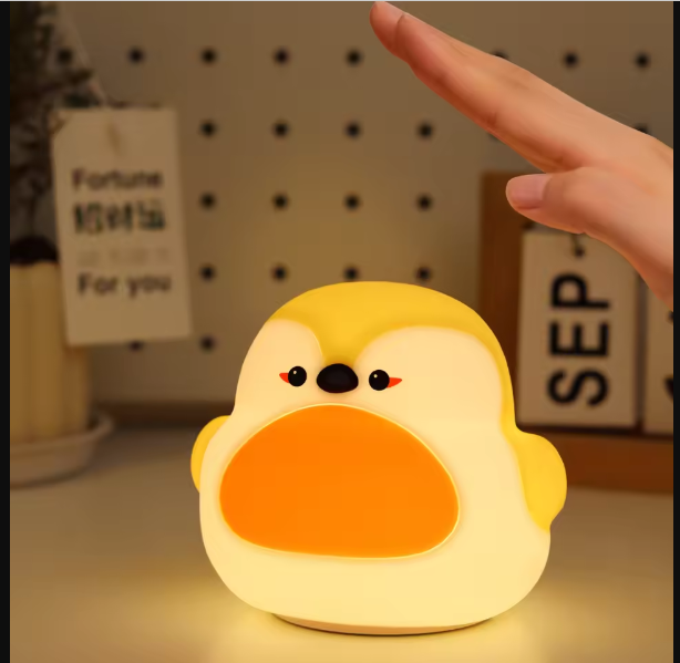 Cute Night Light for Kids, Super Cute Silicone Night Lamps - Cute Robin Silicon Light
