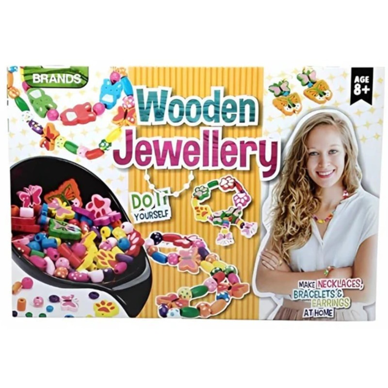 Brands Wooden Jewellery Kit | Beads Jewellery Making Kit for Girls | Create Designer