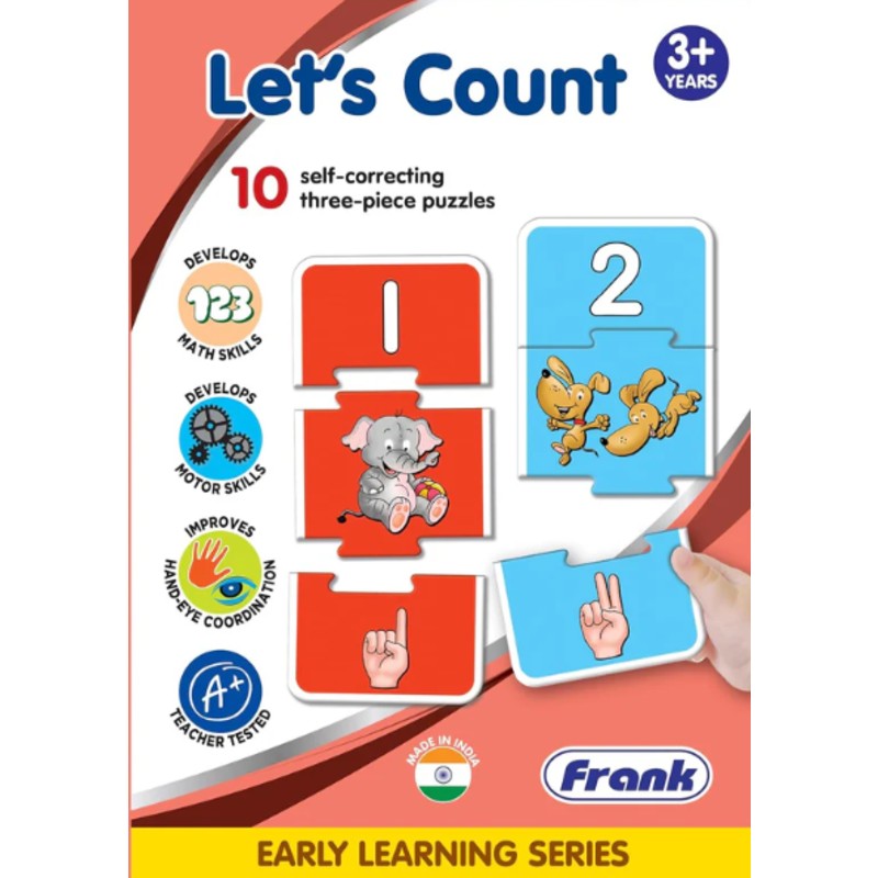 Frank Let's Count Jigsaw Puzzle for Kids, 10 Self-Correcting | Fun and Educational Toys | Brain Booster Kids Games