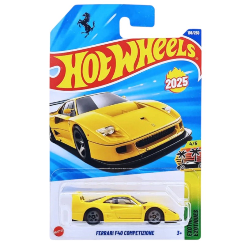 Hot Wheels Imported Premium - Mainline - Ferrari F40 Competizione - Yellow - JBB92