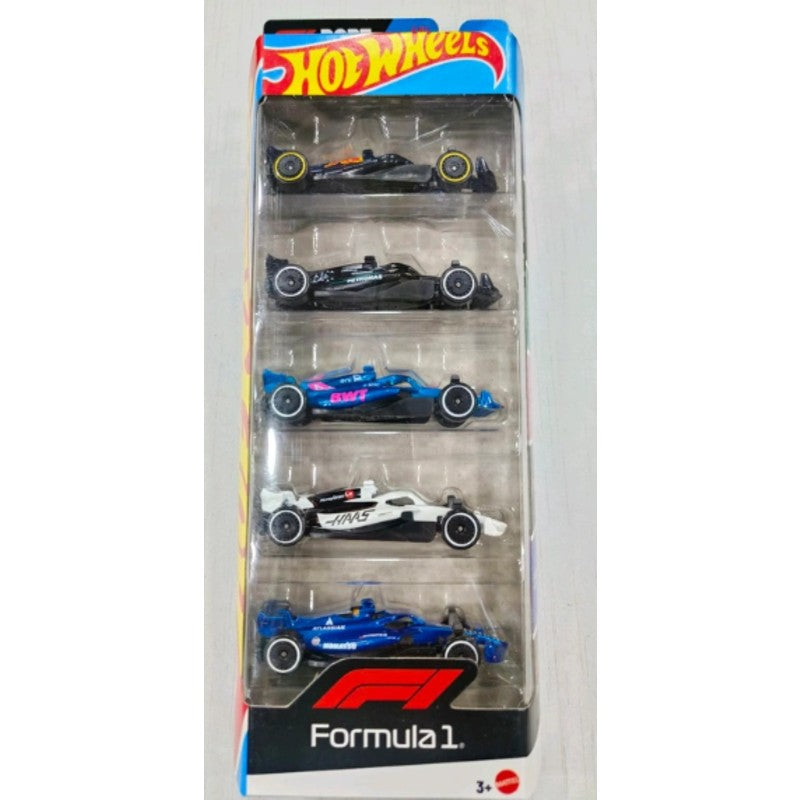 Hot Wheels - Set of 5 - Pack of 2 Sets - Lets Race Car & Formula 1