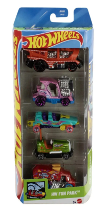 Hot Wheels - Set of 5 - Pack of 2 Sets - HW Fun Park & Formula 1