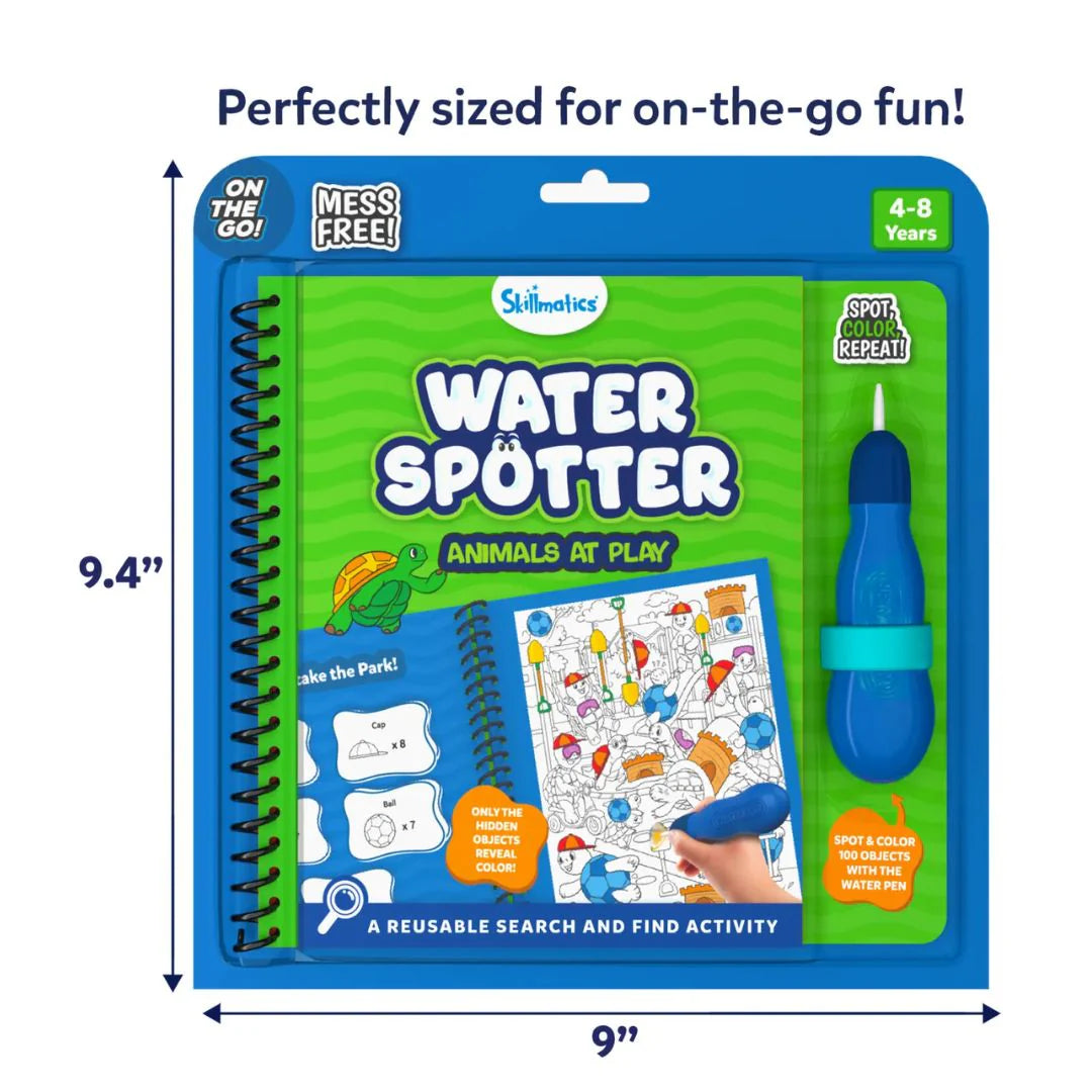 Skillmatics: Water Spotter - Animals At Play Reusable Search & Find Book