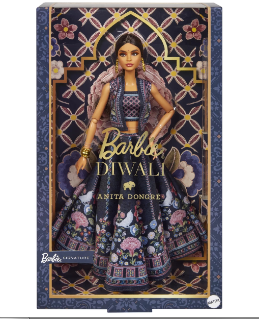 Barbie Diwali Barbie Doll by Anita Dongre Wearing Festival of Lights Look, Holiday Collectible with Doll Stand & Certificate of Authenticity