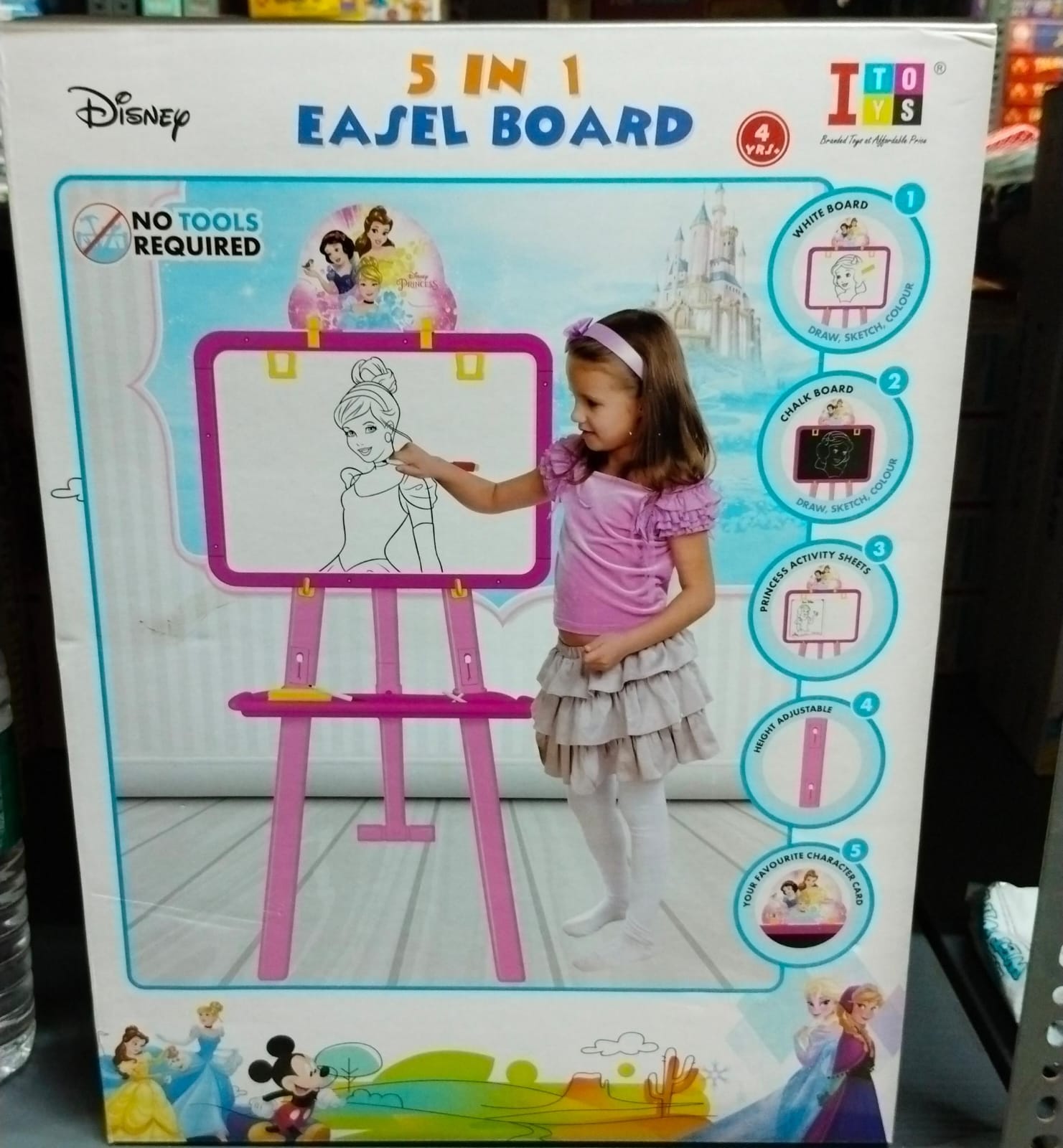 Itoys Disney Frozen Easel 5 in 1 Board - Multicolor