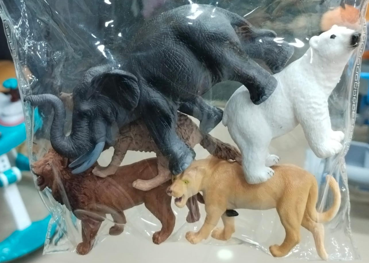 Soft Rubber Toy Animals Combo Set – Fun & Safe Play for Kids (Multicolor)