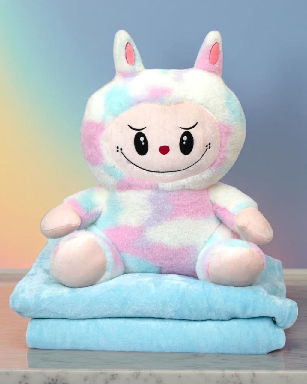 Lazy Baby - Soft Toys With Blanket - Multicolor - Assorted