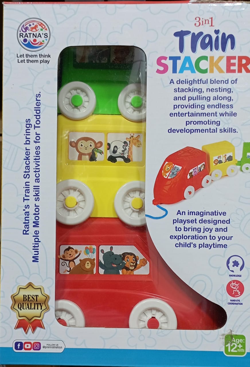 Ratna 3 in 1 Train Stacker - Multicolor