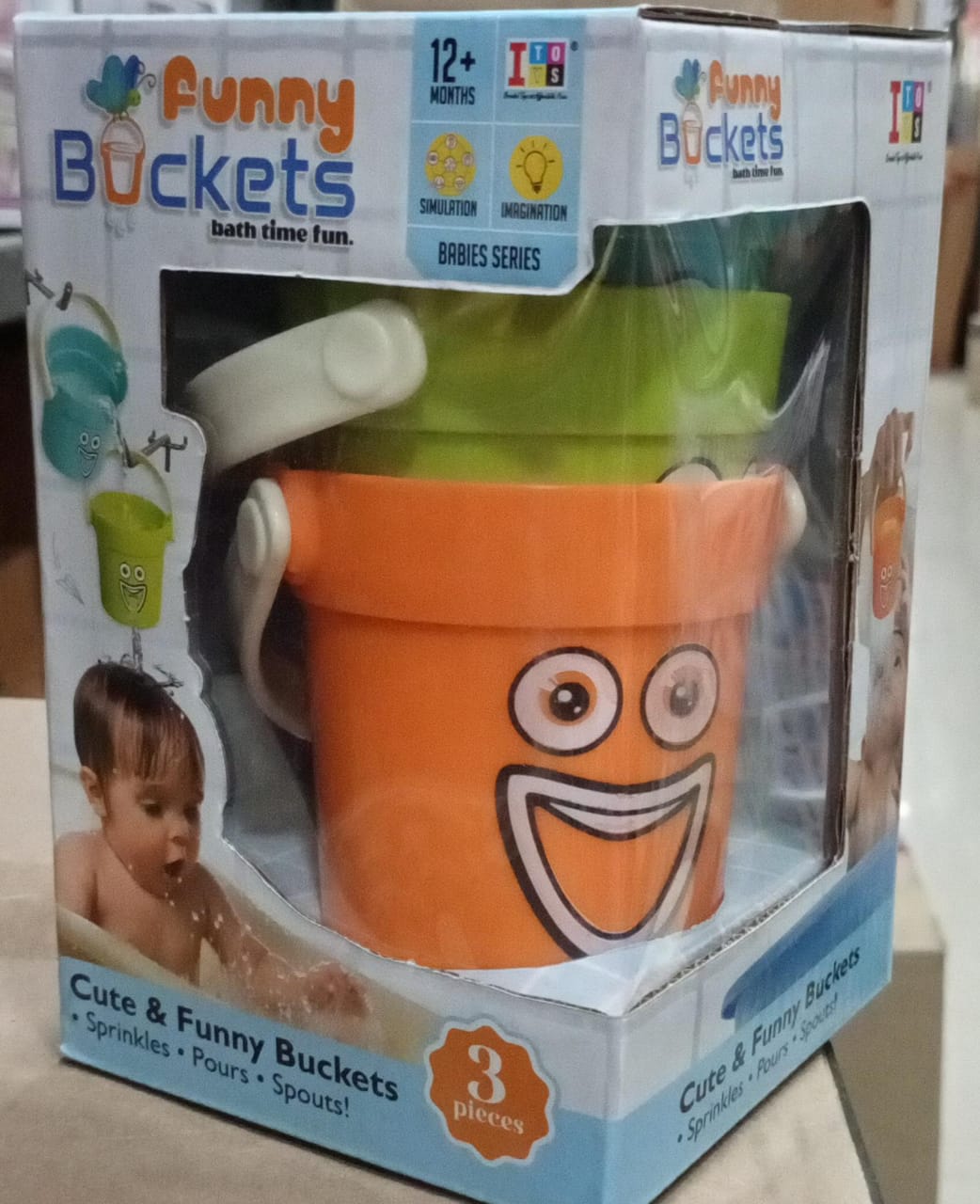 Itoys Cute And Funny Buckets for Kids - Multicolor - Pack of 3 Pcs