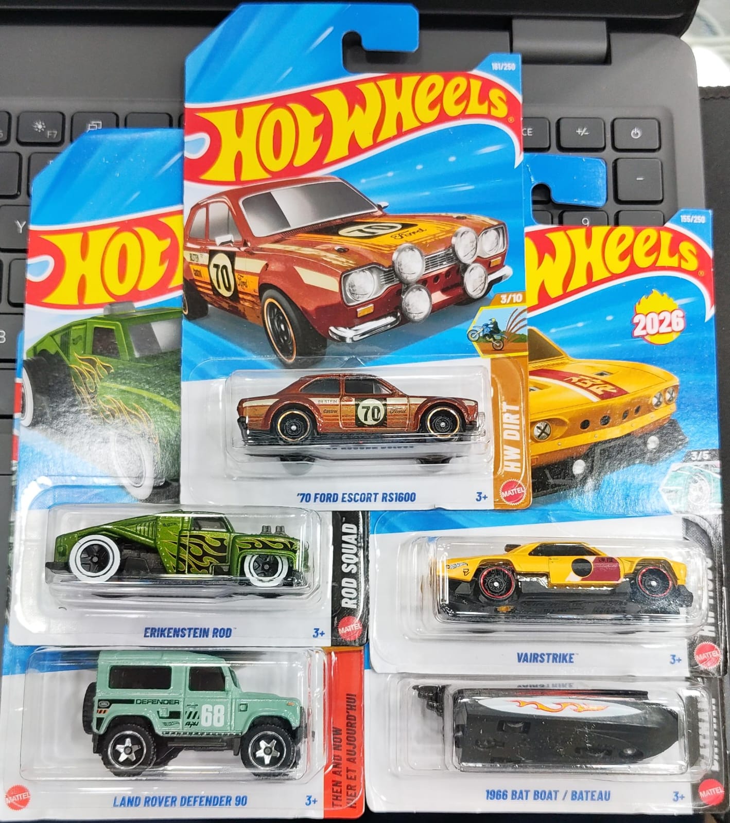 Hot Wheels Mainline - Mix Combo Pack of 5 Cars - Long Card