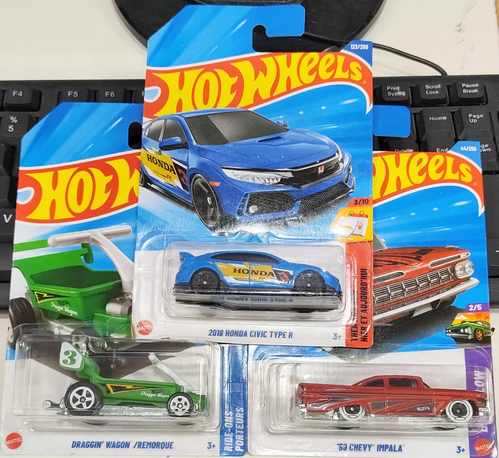 Hot Wheels Mainline - Mix Combo Pack of 3 Cars - Long Card - 001