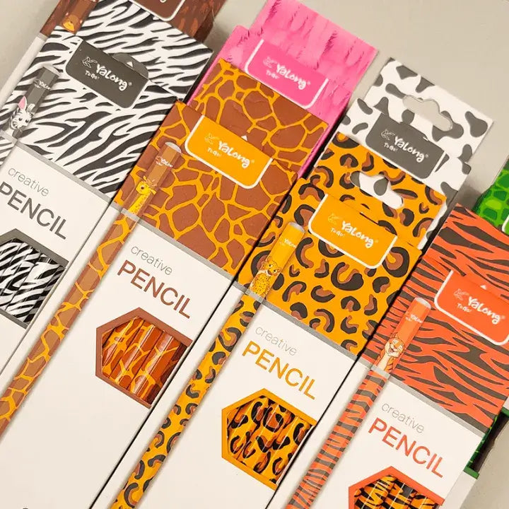 Cute Animals Lead Pencils Pack - Contains 12 Pencils - Animal Themed - Multicolor