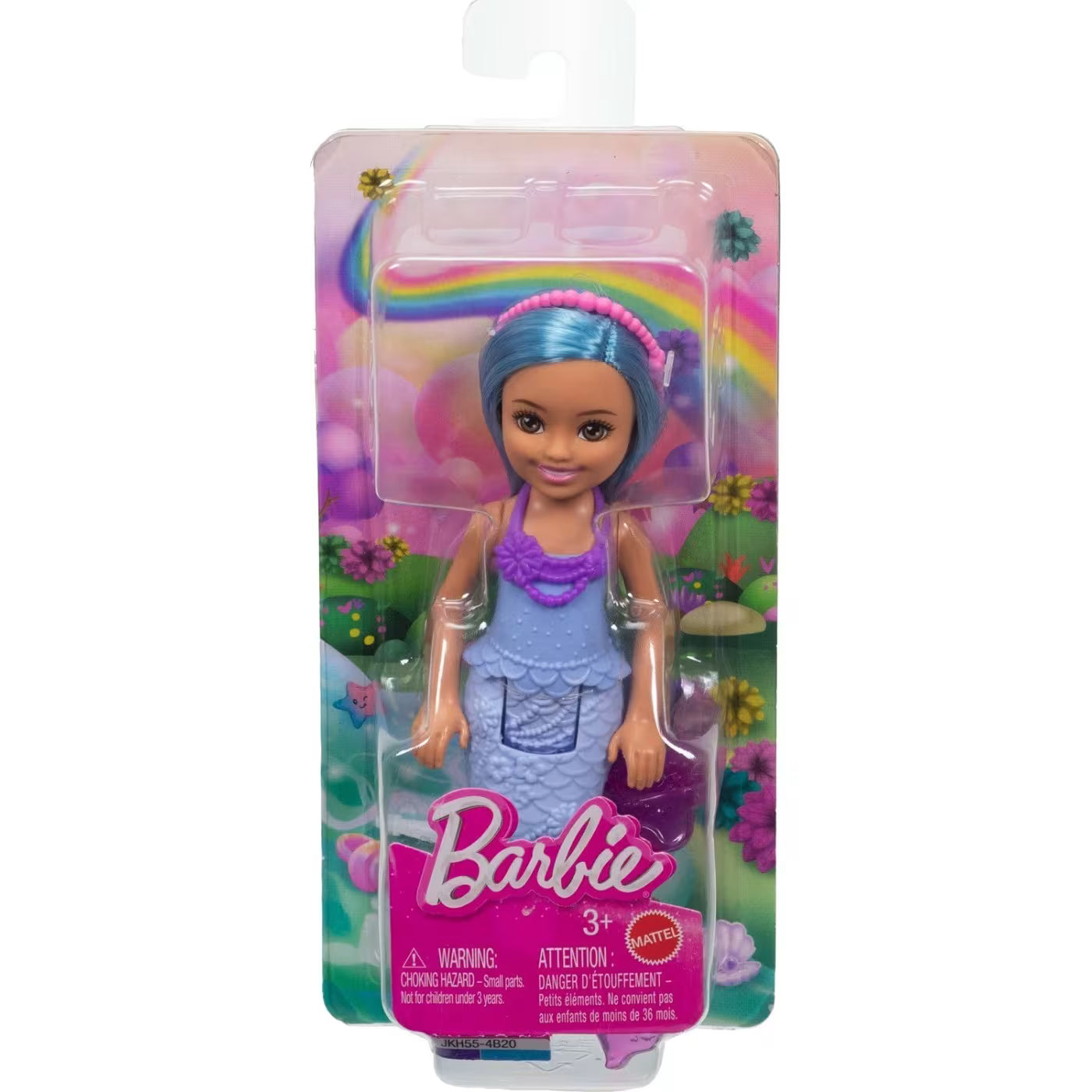 Mattel Barbie Chelsea Mermaid Small Doll With Blue Hair & Removable Hair Accessory, 6-Inch Toy - JKH54 / JKH55