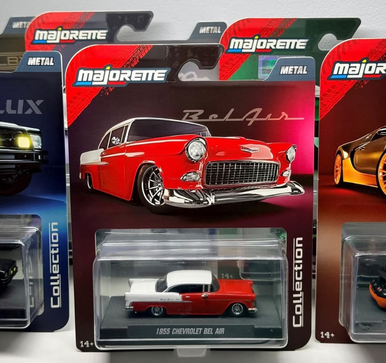 Majorette - Collector Edition -Combo Pack of 2 Cars - 1965 Shelby GT350 & 1955 Chevrolet Bel Air