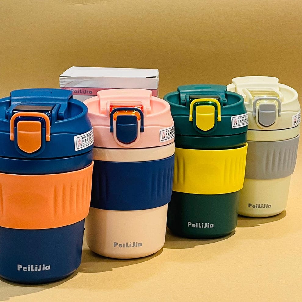 Vacuum Insulated Stainless Steel Travel Coffee Mug - 480ml | Leak-Proof & Spill-Proof Tumbler with Lid - Assorted