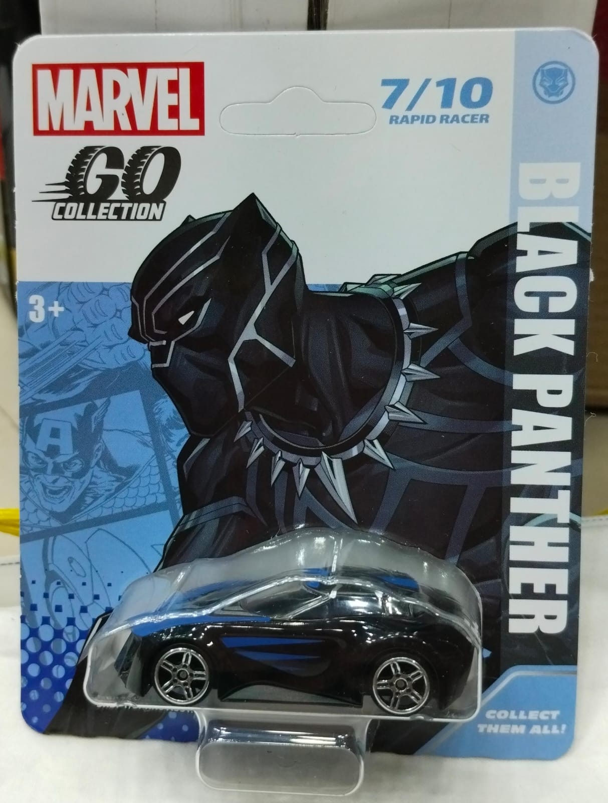 Hasbro Car Marvel Go Collection - 1:64 Scale - 07/10 - Black Panther - Black