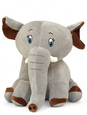 Elephant Soft Toy Stuffed Animal | Big Size, Lightweight, Ultrasoft Fabric, Flexible Body, Best Pillow for Baby, Birthday Gift