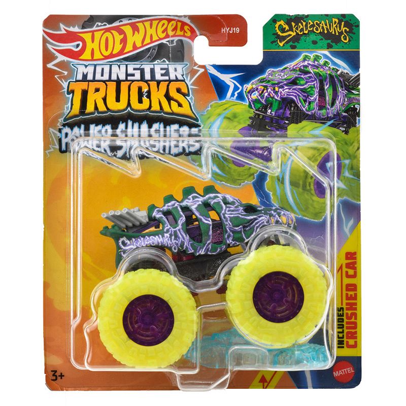 Hot Wheels - Monster Trucks Power Smashers - Skelesaurus - HYJ19-955B