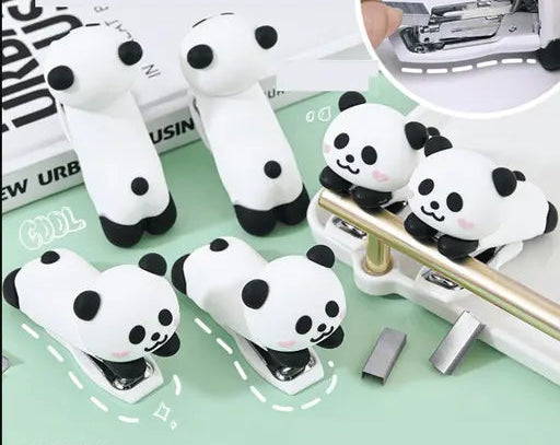 Cute Panda Cartoon Mini Desktop Stapler – Perfect for Home & Office