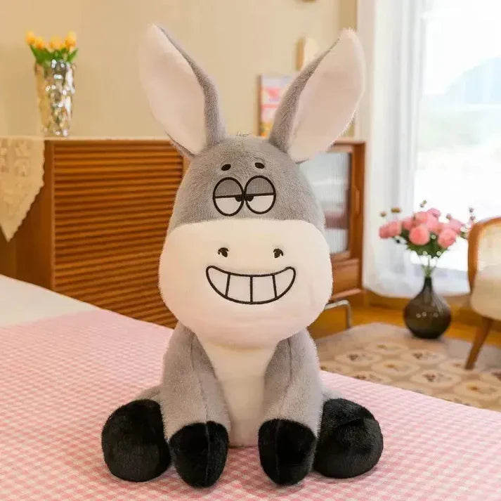 Donkey Plush Toy White Gray - Multicolor