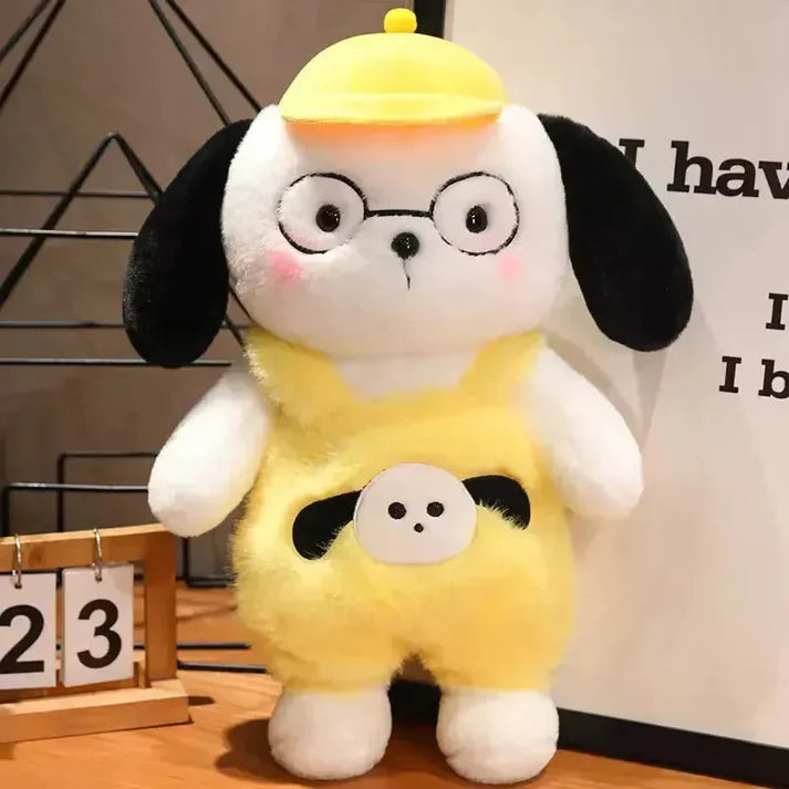 Cuteness with the Pochacco Sporty Pup Plush Hat Doll | Orange