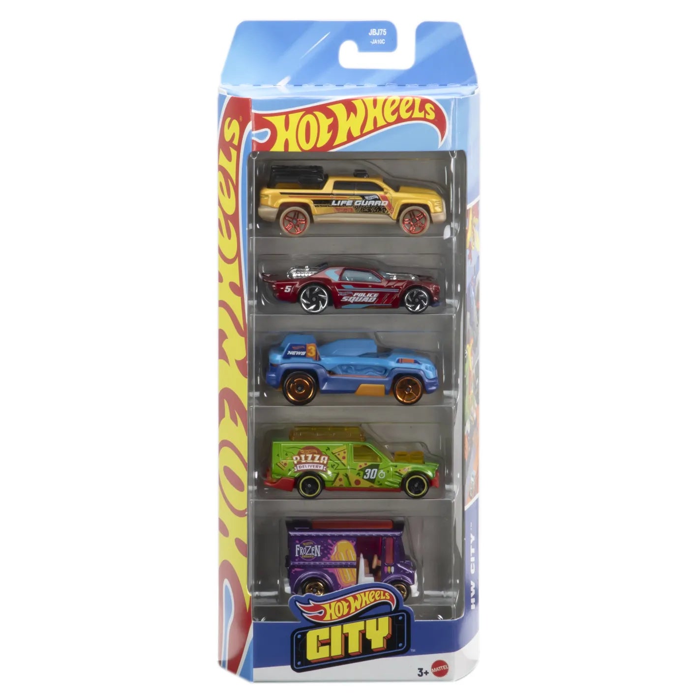 Hot Wheels - City Car - Set of 5 - Multicolor - JBJ75
