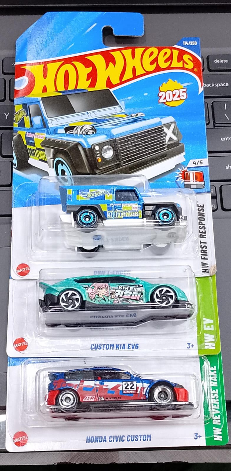 Hot Wheels Mainline - L Case (2025) - Combo Pack of 3 Cars - Long Card