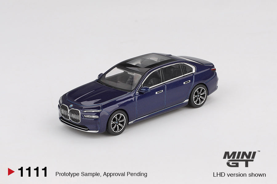 MINI GT 1111 - BMW I7 XDRIVE60 TANZANITE BLUE METALLIC
