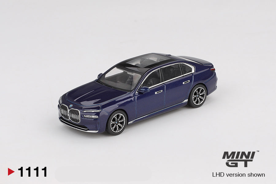 MINI GT 1111 - BMW I7 XDRIVE60 TANZANITE BLUE METALLIC