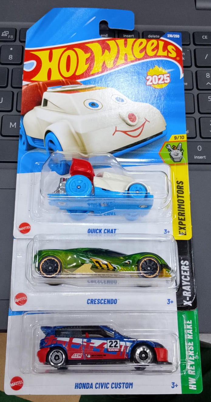 Hot Wheels Mainline - L Case (2025) - Combo Pack of 3 Cars - Long Card