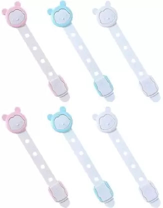 Furniture Safety 18cm x 3cm Locks For Kids Child Lock Multi Color - 1 Pack Contains 3 Pcs