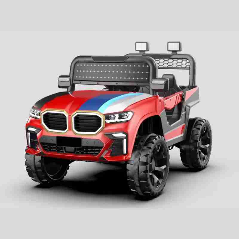 Kids 12V Electric Ride On Jeep for Kids with Remote Control, Music | Battery Operated Ride-On | Red | Suitable for 3 Years+
