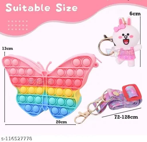 Kawaii-Q: Cute & Fashion Pop It Cross Body Bag for Kids | Party Favors, School, Graduation Gifts