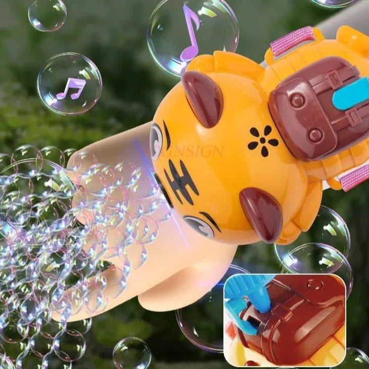 Tiger Bubble Machine for Kids, Automatic Bubble Blower Toys for Kids (Multicolor)