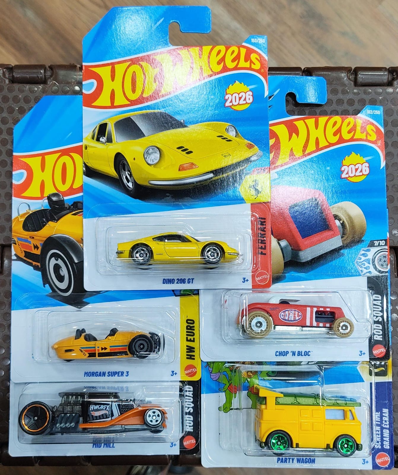 Hot Wheels Mainline - Pack of 5 Cars - P Case 2026