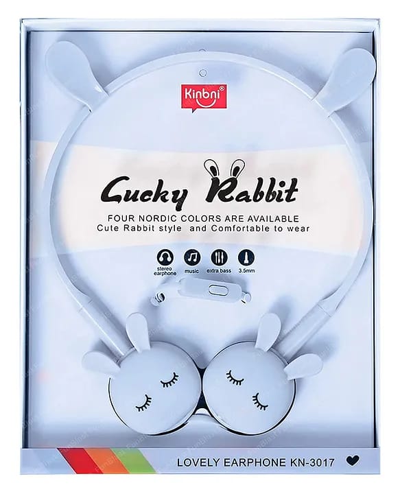 Cots and Cuddles Cute Rabbit Wired Earphone – Stylish Headphones, Stereo Earphones