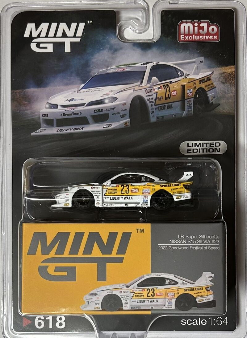MINI GT Imported Edition - Nissan LB-Super Silhouette S15 SILVIA #23 2022 Goodwood Festival of Speed - Blister Pack