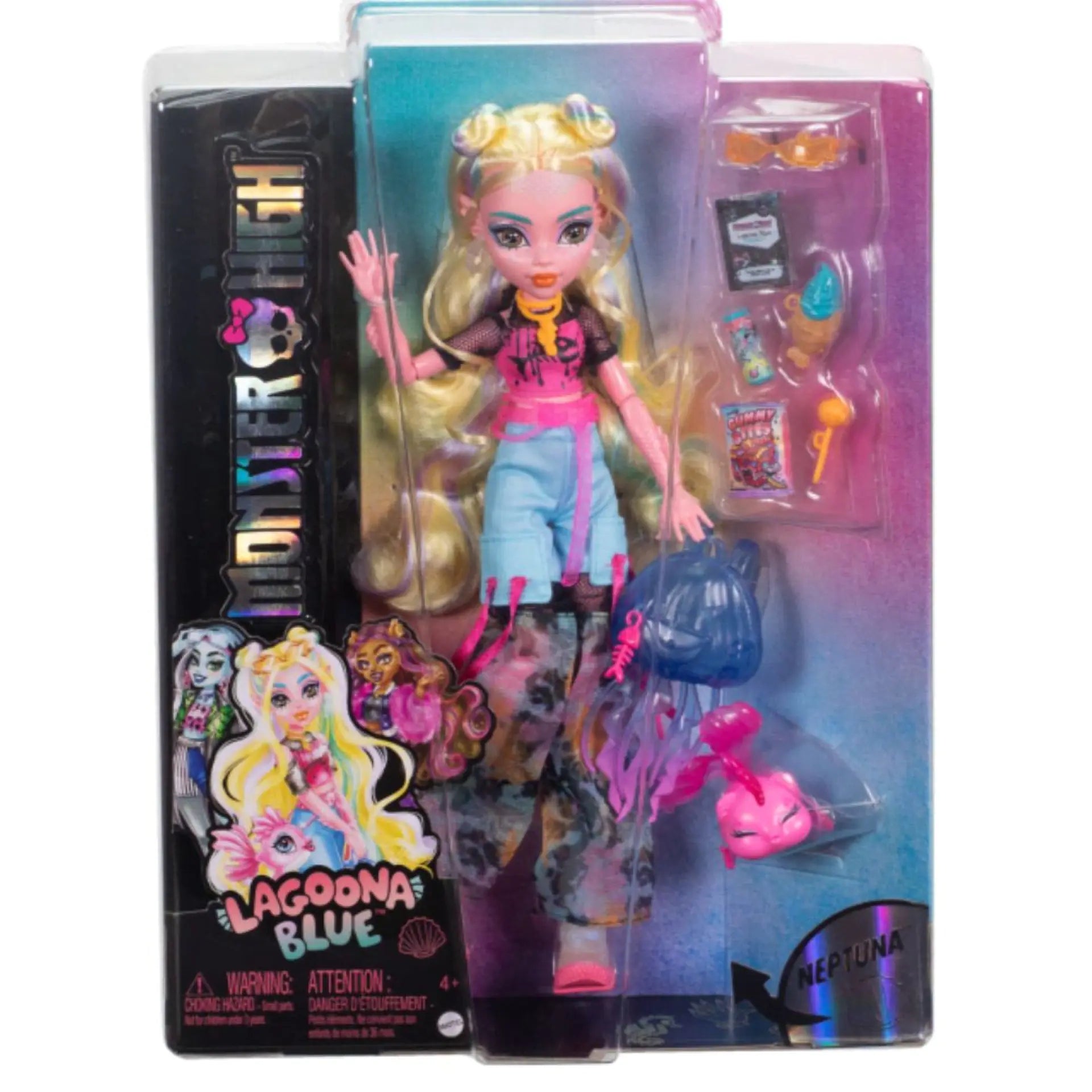 Monster High Lagoona Blue Fashion Doll with Pet Neptuna & Accessories - HXH75