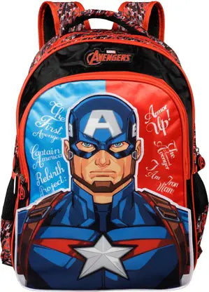 Backpack with Printed Avenger Themed for Kids - Multicolor - Assorted Color & Design