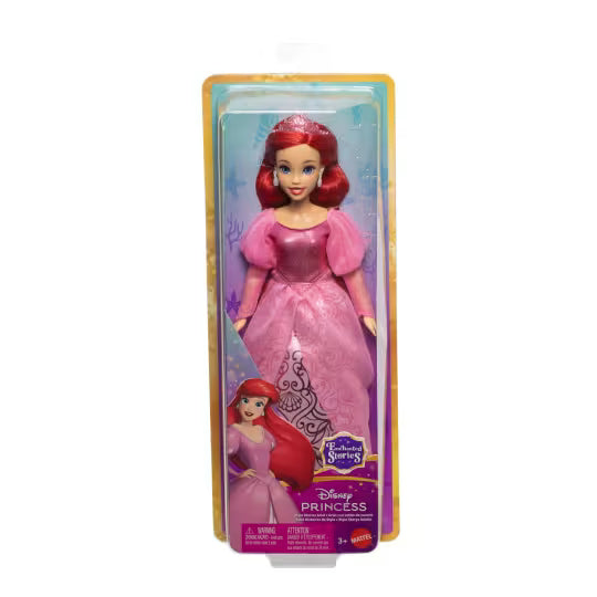 Disney Princess Enchanted Stories Ariel Fashion Doll With Sparkling Dress & Accessories, Posable